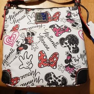NWT Disney Dooney and Bourke Hearts and Bows Cross
